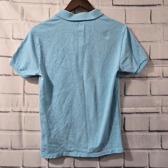 Vineyard Vines Mens Light Blue Heathered Short Sleeve Whale Logo Polo Shirt XS - Picture 2 of 6